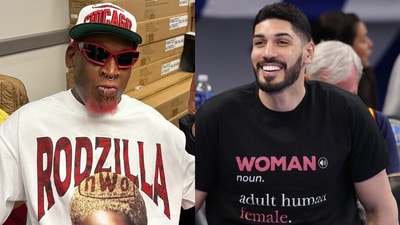 Donald Trump said he would give Enes Kanter Freedom and Dennis Rodman a “full pardon” to pursue a WNBA career, though his eligibility remains unchanged. (Dennis Rodman /Instagram, Enes Kanter Freedom/instagram) Donald Trump said he would give Enes Kanter Freedom and Dennis Rodman a “full pardon” to pursue a WNBA career, though his eligibility remains unchanged. (Dennis Rodman /Instagram, Enes Kanter Freedom/instagram)
