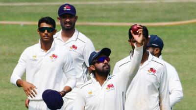 India A’s Mumbai bowler Shams Mulani. (Prakash Parsekar) India A’s Mumbai bowler Shams Mulani. (Prakash Parsekar)