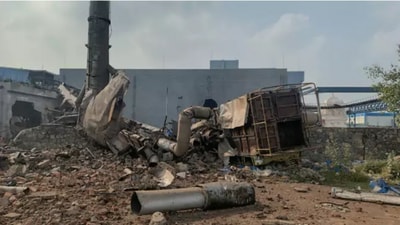 The accident occurred at the Till Healthcare pharmaceutical manufacturing facility, which produces tablets. (Hindustan Times) The accident occurred at the Till Healthcare pharmaceutical manufacturing facility, which produces tablets. (Hindustan Times)