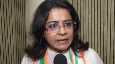 Priyanka Kakkar said that she was joining the party for the need to “defeat the regressive politics of the BJP.” (ANI) Priyanka Kakkar said that she was joining the party for the need to “defeat the regressive politics of the BJP.” (ANI)