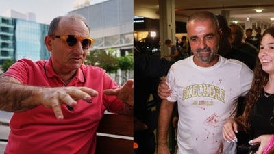Daniel Schlichter (left) and Yaniv Hayoun (right) were among the passengers who restrained the co-pilot. (AP Photos) Daniel Schlichter (left) and Yaniv Hayoun (right) were among the passengers who restrained the co-pilot. (AP Photos)