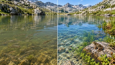 Introduced by accident as bait, minnows spread through mountain lakes in the Pyrenees. Introduced by accident as bait, minnows spread through mountain lakes in the Pyrenees.