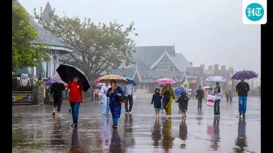 Extremely heavy rainfall was recorded in Sirmaur district on July 10. (HT File)