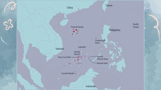 The South China Sea is surrounded by China and Taiwan to the north, the Philippines to the east, Malaysia, Brunei and Indonesia to the south, and Vietnam to the west.