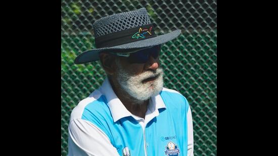 Inaugural champions Canam Raptors got off to a flying start. Major General GS Malhi, owner of Canam Raptors. (HT Photo)