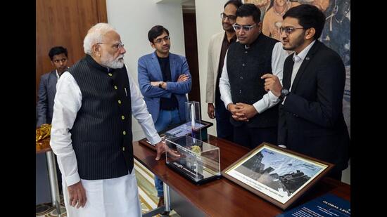 Modi opened up the space and defence sectors, which had remained closed for decades, to the private sector and young startups. Today, young Indian scientists and private space startups are sending their own rockets and satellites into space. (@narendramodi X/ANI)