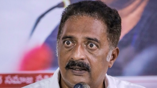 Actor Prakash Raj addresses a press conference on SIR process, at Press Club, in Hyderabad, Telangana, Saturday, Oct. 3, 2026. 