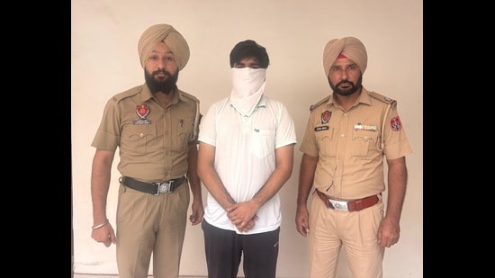 The accused, Parth Mehta, a resident of Fatehabad in Haryana, was arrested a day after police apprehended two former students of the university. (HT)