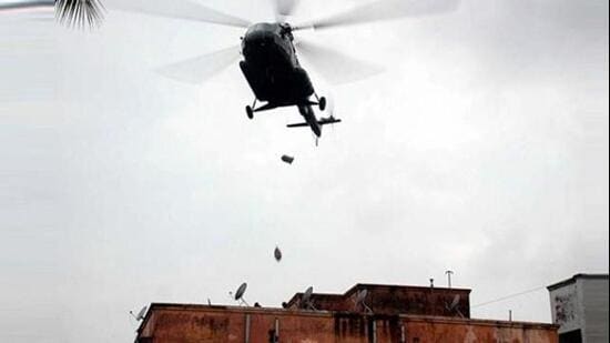 The man was allegedly struck by relief material dropped from an IAF helicopter in Saran (Representative photo)
