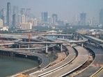 Mumbai, India - Jan. 12, 2020: The first phase of the upcoming Mumbai Coastal Road Project (MCRP) is nearing completion, with 85% accomplished, and a section anticipated to open to traffic by month-end. The entire project is scheduled for full completion by May, as per officials in Mumbai, India, on Sunday, January 12, 2020.  (Photo by Satish Bate/ Hindustan Times)
