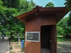 Aastha Kunj, spread across more than 200 acres, has several secluded stretches and wooded areas, making surveillance difficult, officials said. (HT Photo)