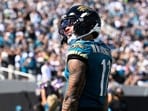 Jacksonville Jaguars wide receiver Parker Washington (11) pictured.