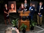 Media witnesses recount the moments before the execution of Christa Pike was halted Wednesday, Sept. 30, 2026, in Nashville, Tenn. (AP Photo/George Walker IV)