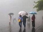 The weather office has also sounded a yellow alert of thunderstorms, lightning and gusty winds (40-50 kmph) likely at isolated places in Bilaspur, Hamirpur, Kangra, Kullu, Mandi and Shimla districts for October 6. (HT File)