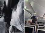 The video released by Israel-based news channel shows the suspect, identified as al-Hammami, kneeling inside the aircraft,(Screengrab via @i24NEWS_HE/REUTERS)