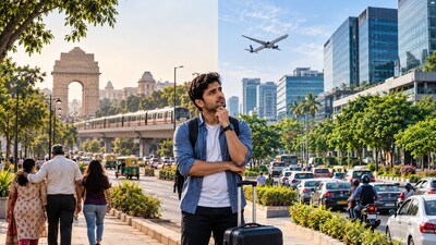 A man weighed staying with family in Delhi and flying to Bengaluru for 10 office days every month. (Representational image generated using AI) A man weighed staying with family in Delhi and flying to Bengaluru for 10 office days every month. (Representational image generated using AI)
