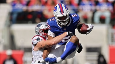 Buffalo listed DJ Moore as questionable to return with a shoulder injury. (Getty Images via AFP) Buffalo listed DJ Moore as questionable to return with a shoulder injury. (Getty Images via AFP)