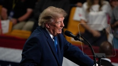 The US President said the SIF would help the US government coordinate with stakeholders. (Bloomberg) The US President said the SIF would help the US government coordinate with stakeholders. (Bloomberg)