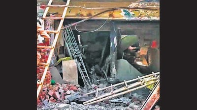 The disaster management teams continued clearing the debris to ensure no other person was trapped underneath, said police. The disaster management teams continued clearing the debris to ensure no other person was trapped underneath, said police.