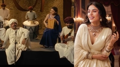 Actor-musician Agni Agyari and a still from the song Parvati from film Hanuman Ansh