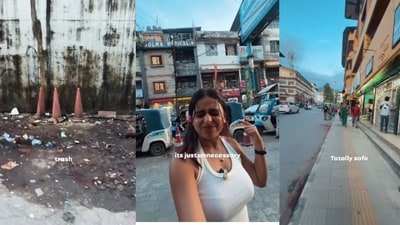 The woman shared a video comparing the two countries during her visit to Bhutan. (Instagram/@finding.neha) The woman shared a video comparing the two countries during her visit to Bhutan. (Instagram/@finding.neha)