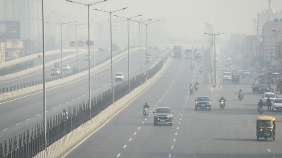 Gram it: Delhi woke up to hazier skies on Sunday as the city’s AQI slipped to 150, pushing the air quality in 'moderately polluted' category. As the smog became visible along the Delhi-Meerut Expressway and National Highway 9, near Mehrauli in Ghaziabad, here's how vehicles kept the headlights on amid reduced visibility. No rain is likely over the next week, according to the IMD, as the haze is expected to linger over the Capital.