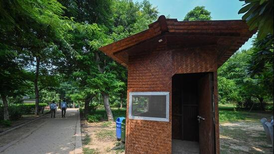 Aastha Kunj, spread across more than 200 acres, has several secluded stretches and wooded areas, making surveillance difficult, officials said. (HT Photo)