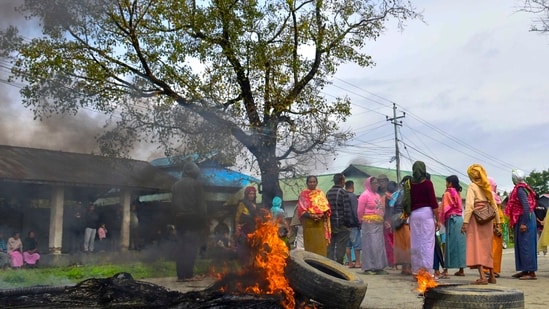 Locals claimed that during the arson, Hemjang Haokip, a 71-year-old Kuki farmer, was allegedly burnt alive by the unknown miscreants