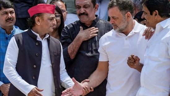 Akhilesh Yadav issued a "gag order" to SP leaders on Saturday, directing them to keep their opinions on seat-sharing negotiations and the Congress strictly within internal party channels. (PTI file)