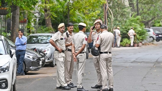 The injured woman was rushed to a nearby private hospital, where the attending doctors declared her brought dead. (Sanjeev Verma/ Hindustan Times)
