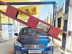 GRP officials said the damages would be paid for and that the vehicle would be repaired at the railway’s expense. (HT PHOTO)