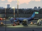 A plane, carrying passengers who were on the FlyDubai aircraft bound for Israel from the United Arab Emirates arrives at the Ben Gurion International Airport, in Lod, near Tel Aviv, Israel, September 30, 2026.