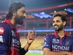 Krunal Pandya and Bhuvneshwar Kumar of RCB during IPL 2026. (BCCI) Krunal Pandya and Bhuvneshwar Kumar of RCB during IPL 2026. (BCCI)
