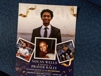 A program from a prayer rally to mark what would have been the 19th birthday of Christine and Elmore Wonsley's son Nolan Wells, whose body was found off an island he had visited with friends on the July 4th weekend, at the Greater St. John AME Church in Biloxi, Mississippi, U.S. August 19, 2026. REUTERS/Kathleen Flynn(REUTERS)