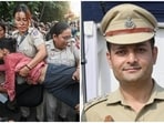 ACP Vivek Bhagat (R). accused of sexual harassment by a woman journalist during the Jantar Mantar protest, was promoted to Additional DCP on Monday.