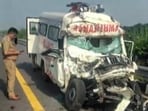 The ambulance was transporting Subedar Major Satyawan Singh’s body from Panchkula to his native village in Deoria.
