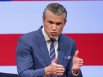 US Secretary of War Pete Hegseth gives a State of the Force address at Marine Corps Base Quantico on September 30.