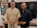 Salman Khan with BJYM treasurer PM Sai Prasad. 