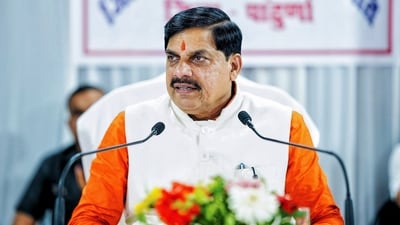 Madhya Pradesh Chief Minister Mohan Yadav was speaking at the Bundeli Samagam held at Ravindra Bhawan in Bhopal on Sunday. (ANI)