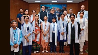Kataria congratulated the students, teachers and schools, saying the achievements reflected the potential of government school students when provided with the right guidance and opportunities. (HT Photo) Kataria congratulated the students, teachers and schools, saying the achievements reflected the potential of government school students when provided with the right guidance and opportunities. (HT Photo)