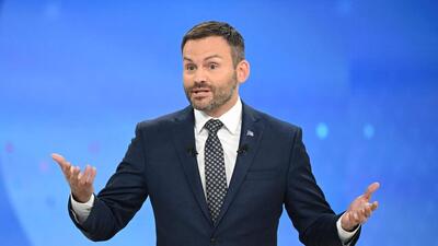 Leader of the Parti Quebecois (PQ) Paul St-Pierre Plamondon speaks during the third and final televised Quebec election debate in Montreal, Quebec, Canada on September 23. (AFP) Leader of the Parti Quebecois (PQ) Paul St-Pierre Plamondon speaks during the third and final televised Quebec election debate in Montreal, Quebec, Canada on September 23. (AFP)
