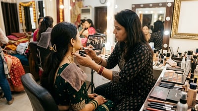 The MUA said her total earnings for the week came to ₹4.5 lakh. (Representational image generated using AI) The MUA said her total earnings for the week came to ₹4.5 lakh. (Representational image generated using AI)