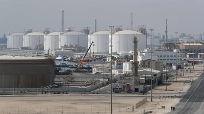 TOPSHOT - (FILES) This picture shows the Ras Laffan Industrial City, Qatar's principal site for production of liquefied natural gas and gas-to-liquid, administrated by Qatar Petroleum, some 80 kilometers (50 miles) north of the capital Doha, on February 6, 2017. (AFP FILE) TOPSHOT - (FILES) This picture shows the Ras Laffan Industrial City, Qatar's principal site for production of liquefied natural gas and gas-to-liquid, administrated by Qatar Petroleum, some 80 kilometers (50 miles) north of the capital Doha, on February 6, 2017. (AFP FILE)