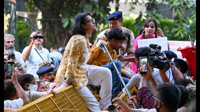 The journalist’s complaint said the incident occurred during a protest on October 3 (HT) The journalist’s complaint said the incident occurred during a protest on October 3 (HT)