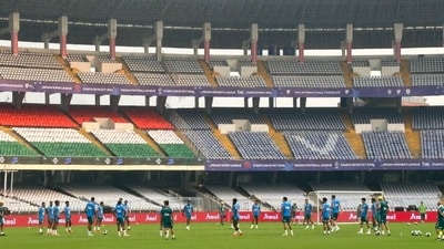 Ticket prices of the Yuva Bharati Krirangan have been reduced by nearly 90% for the India vs Uruguay match. (X Images) Ticket prices of the Yuva Bharati Krirangan have been reduced by nearly 90% for the India vs Uruguay match. (X Images)