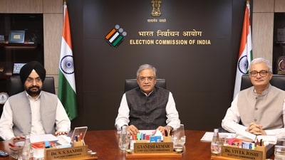Gyanesh Kumar news LIVE: CEC Gyanesh Kumar (C) with election commissioners Dr Sukhbir Singh Sandhu (L) and Dr Vivek Joshi (R) (X/@ECISVEEP) Gyanesh Kumar news LIVE: CEC Gyanesh Kumar (C) with election commissioners Dr Sukhbir Singh Sandhu (L) and Dr Vivek Joshi (R) (X/@ECISVEEP)