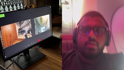 Man uses technology to stay virtually connected with his mother. (X/@harshsaver) Man uses technology to stay virtually connected with his mother. (X/@harshsaver)