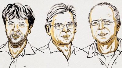 The three scientists were recognised for pioneering work that enabled researchers to control the activity of specific cells using light. (X/@NobelPrize) The three scientists were recognised for pioneering work that enabled researchers to control the activity of specific cells using light. (X/@NobelPrize)