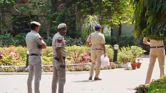 At least 28 bullets were exchanged between the raiding team members and the two men, who were allegedly involved in a case of firing multiple bullets at the house of a businessman in the Bhajanpura area over an extortion demand.