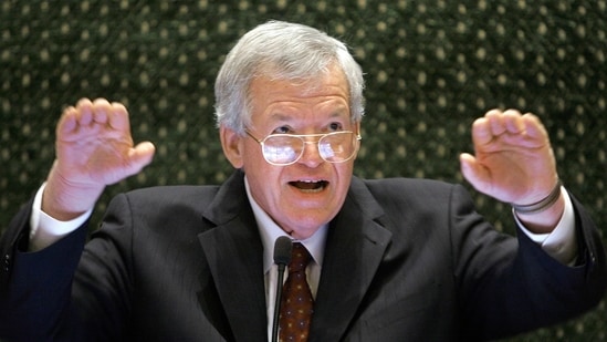 Former US House Speaker Dennis Hastert died at 84. (AP Photo/Seth Perlman, File)